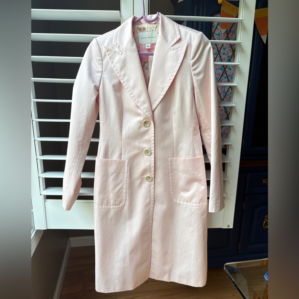 Banana Republic Light Pink Trench Coat PLEASE READ!